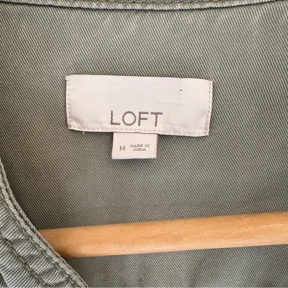 LOFT Green Lightweight Utility Jacket - size medium - Picture 3 of 10